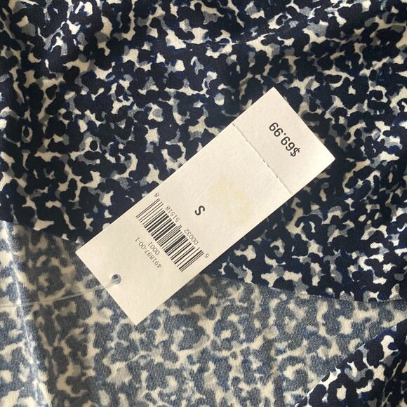 NWT Banana Republic Navy Faux Wrap Assymetrical Dress Size S - Picture 3 of 6